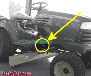 John Deere X700 serial number location