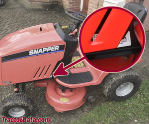 Snapper LT2042 serial number location