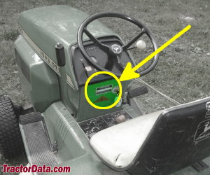 John Deere 210 serial number location