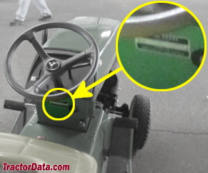 John Deere 208 serial number location