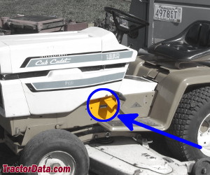 Cub Cadet 1000 serial number location