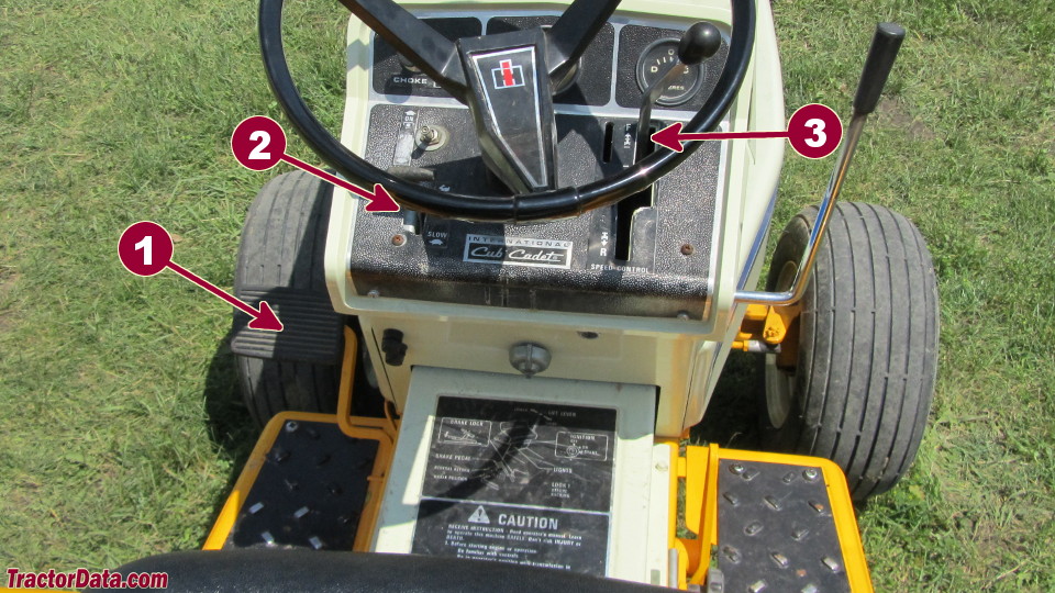 Cub Cadet 1450 transmission controls