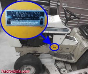 Cub Cadet 1650 serial number location