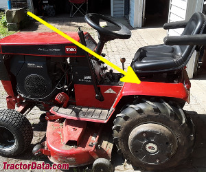 Toro GT/315-8 serial number location