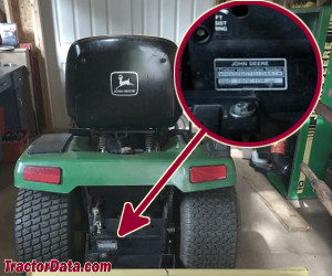 John Deere 260 serial number location