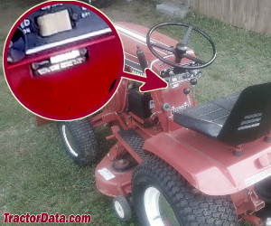 Wheel Horse Raider 12 serial number location