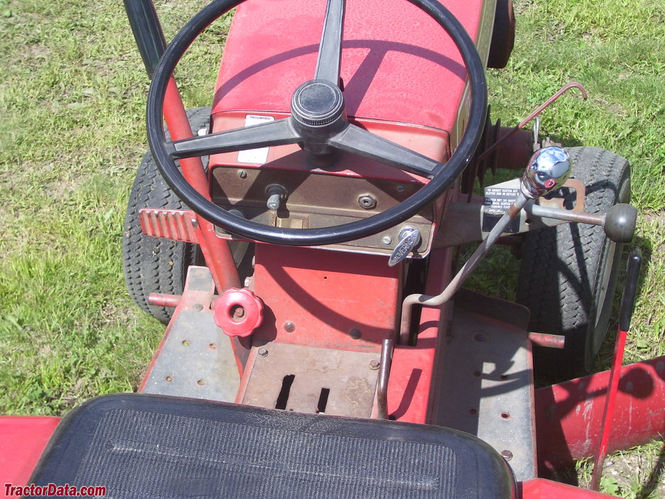 Wheel Horse Charger 10 operator station and controls.