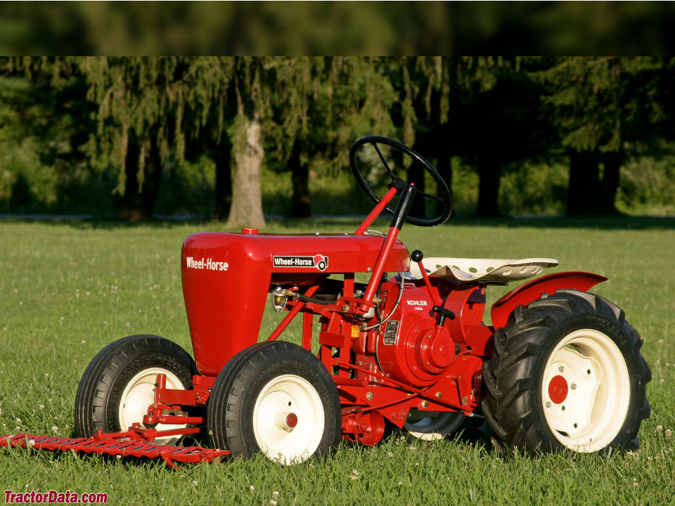 Wheel Horse RJ-58 with front mower, left side.