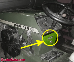 John Deere 300 serial number location