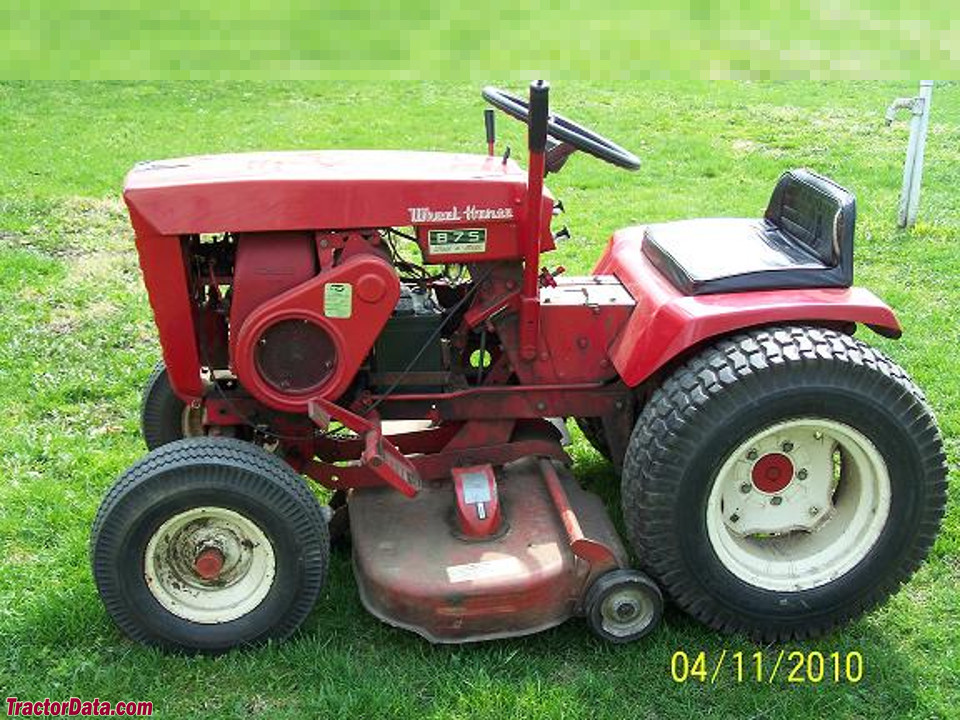 Wheel Horse 875 with rotary mower, left side.