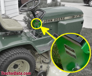 John Deere 317 serial number location