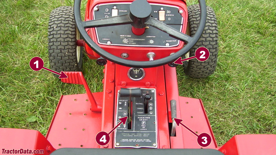 Wheel Horse GT-14 transmission controls