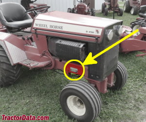 Wheel Horse D-250 serial number location