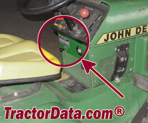 John Deere 318 serial number location