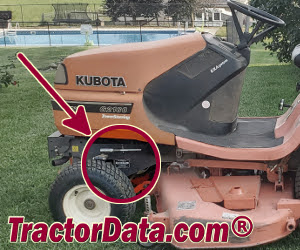 Kubota G2160 serial number location