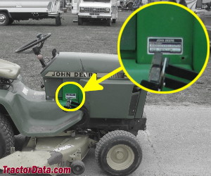 John Deere 322 serial number location