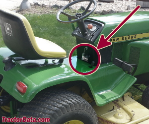 John Deere 400 serial number location