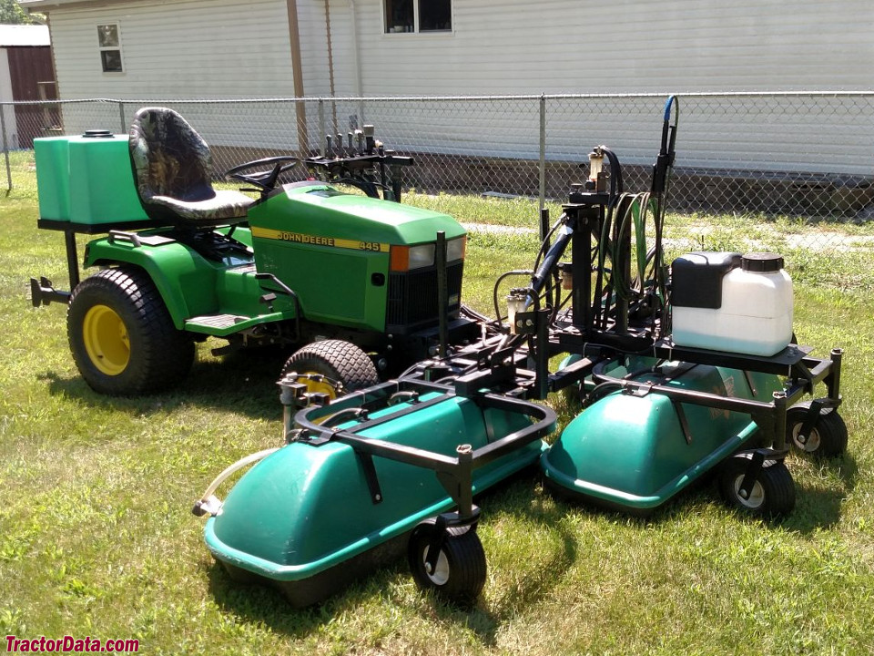 John Deere 445 with custom sprayer.