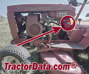 Wheel Horse Workhorse 800 serial number location