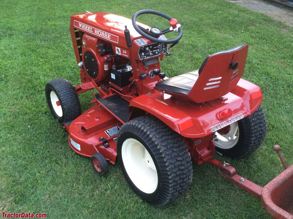 Wheel Horse 10HP 8-speed with mower., rear-left view. 