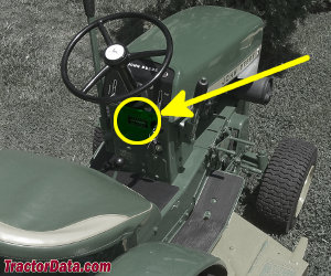 John Deere 110 serial number location