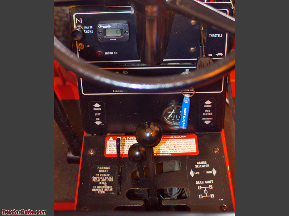 Wheel Horse 310-8 controls.