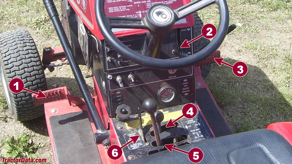 Wheel Horse 414-8 transmission controls