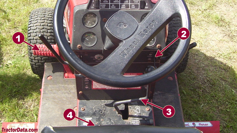 Wheel Horse 520-H transmission controls