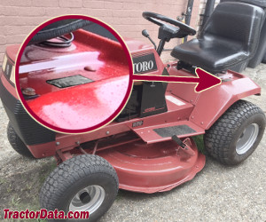 Wheel Horse 212-H serial number location