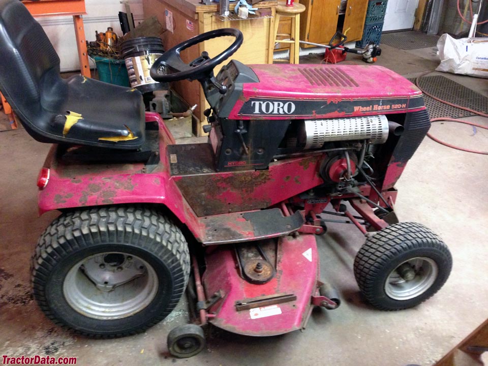 Toro 520-H with mower deck, right side.