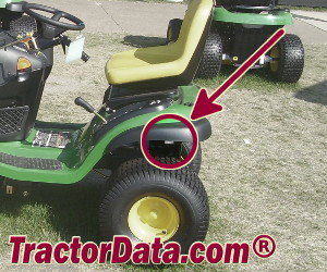 John Deere LA105 serial number location