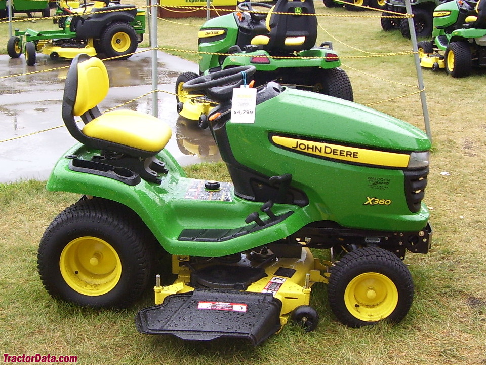 John Deere X360 right-side profile