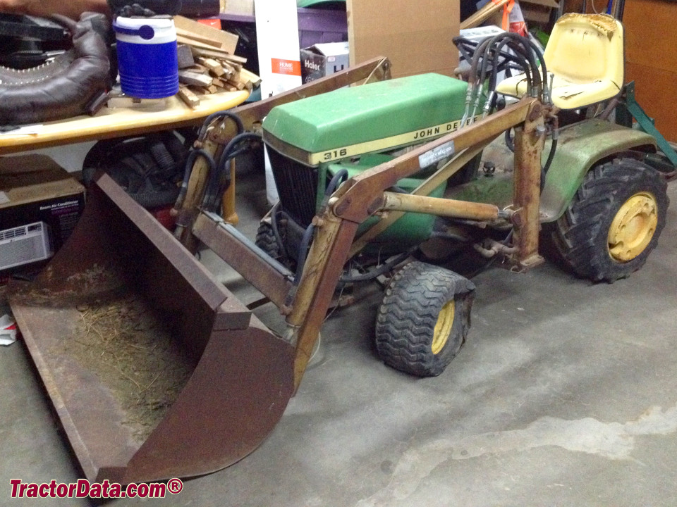 John Deere 316 with Brantly front-end loader.