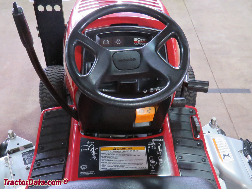 Honda HA4120 operator station and controls.