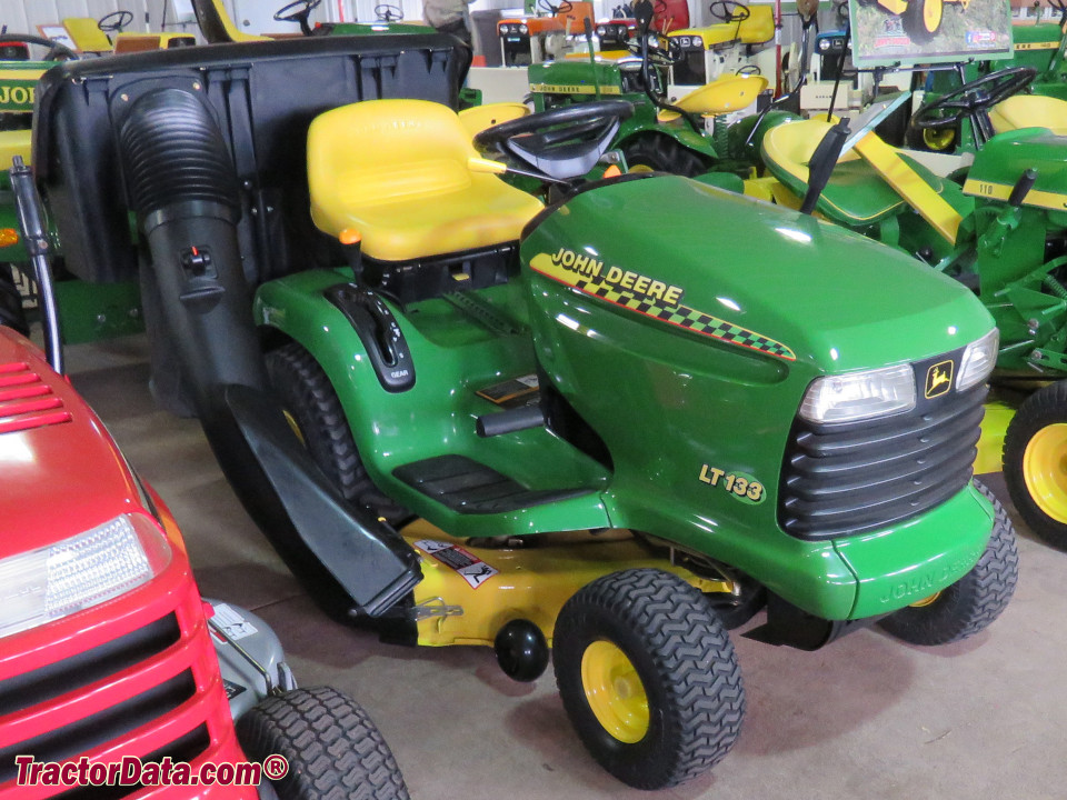John Deere LT133 Motorsports Edition lawn tractor.