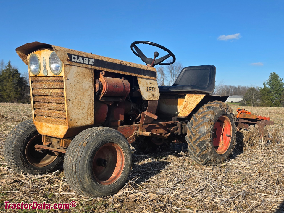 J.I. Case 150 garden tractor wtih disc, left side.