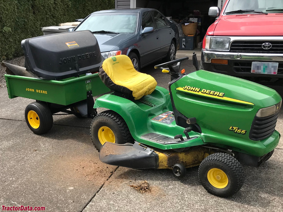 John Deere LT166 with model 80 cart.