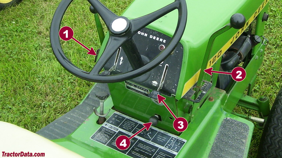 John Deere 120 transmission controls