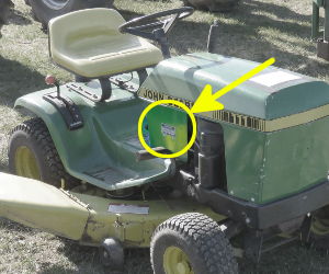 John Deere 111 serial number location