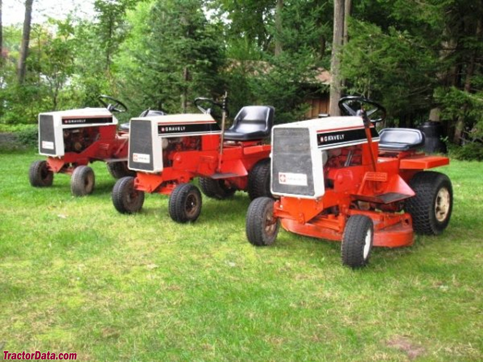 Three Gravely 408 tractors.