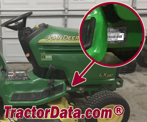 John Deere LX280 serial number location