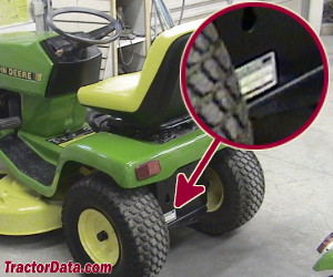 John Deere STX30 serial number location