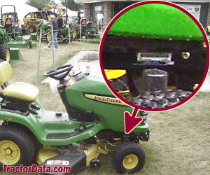 John Deere X304 serial number location