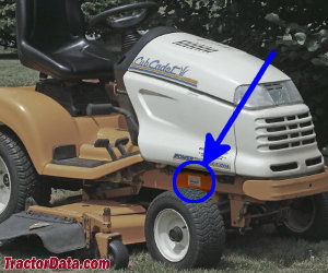 Cub Cadet GT 3204 serial number location