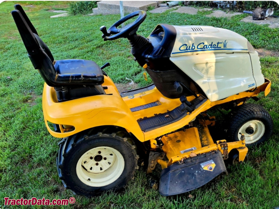 Cub Cadet 3235 garden tractor, right side.
