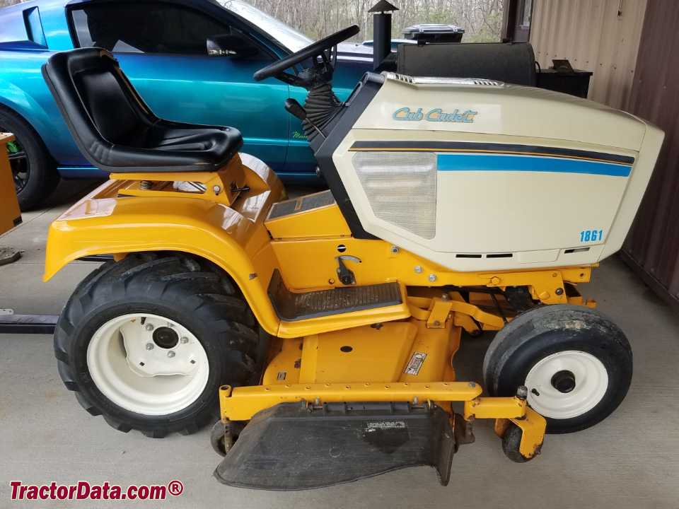 Cub Cadet 1861 garden tractor, right side.