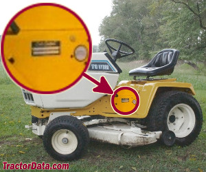 Cub Cadet 1710 serial number location