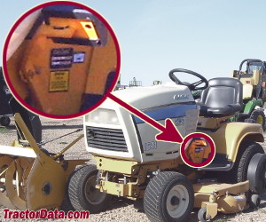 Cub Cadet 1641 serial number location