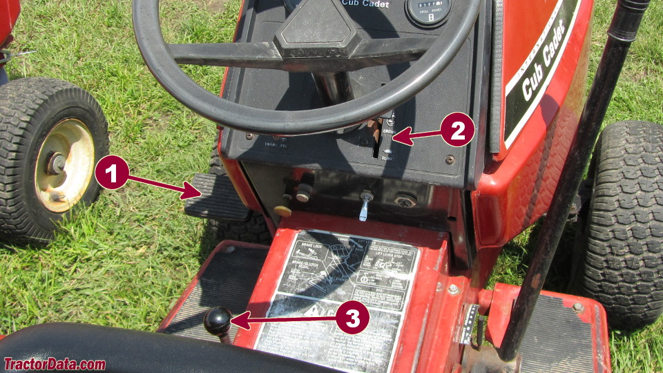 Cub Cadet 582 Special transmission controls