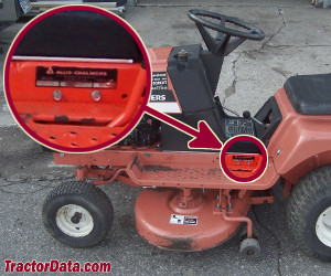 Allis Chalmers 608 LTD serial number location